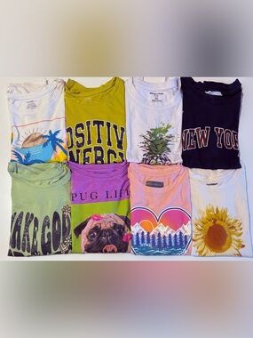 T-Shirts SET for Everyday use 8pcs Girl 10/12